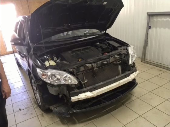 Toyota ремонт и покраска бампера