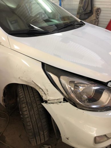 Chevrolet ремонт и покраска бампера и крыла
