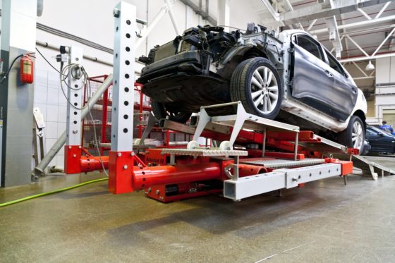 Восстановление геометрии кузова Фото авто на стапеле
