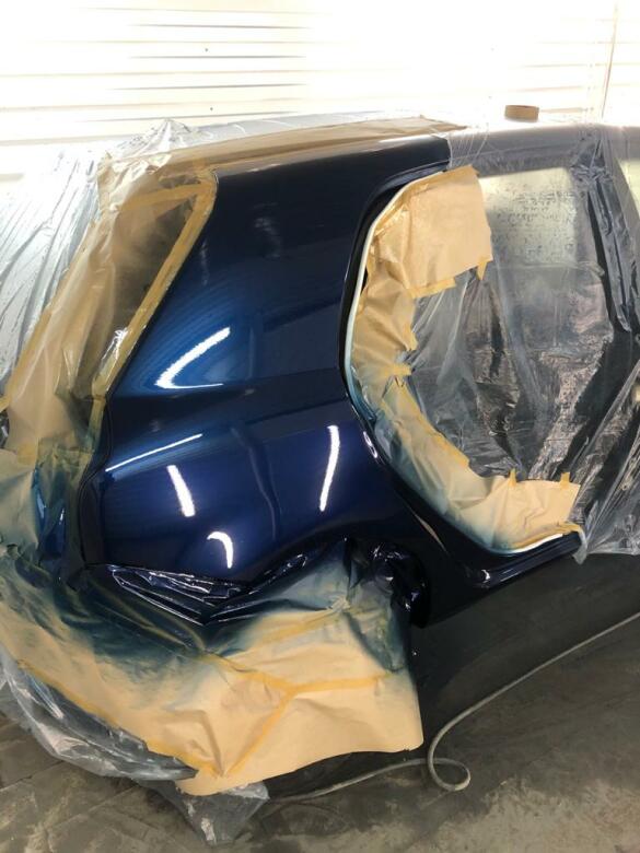 Фото процесса покраски кузова авто